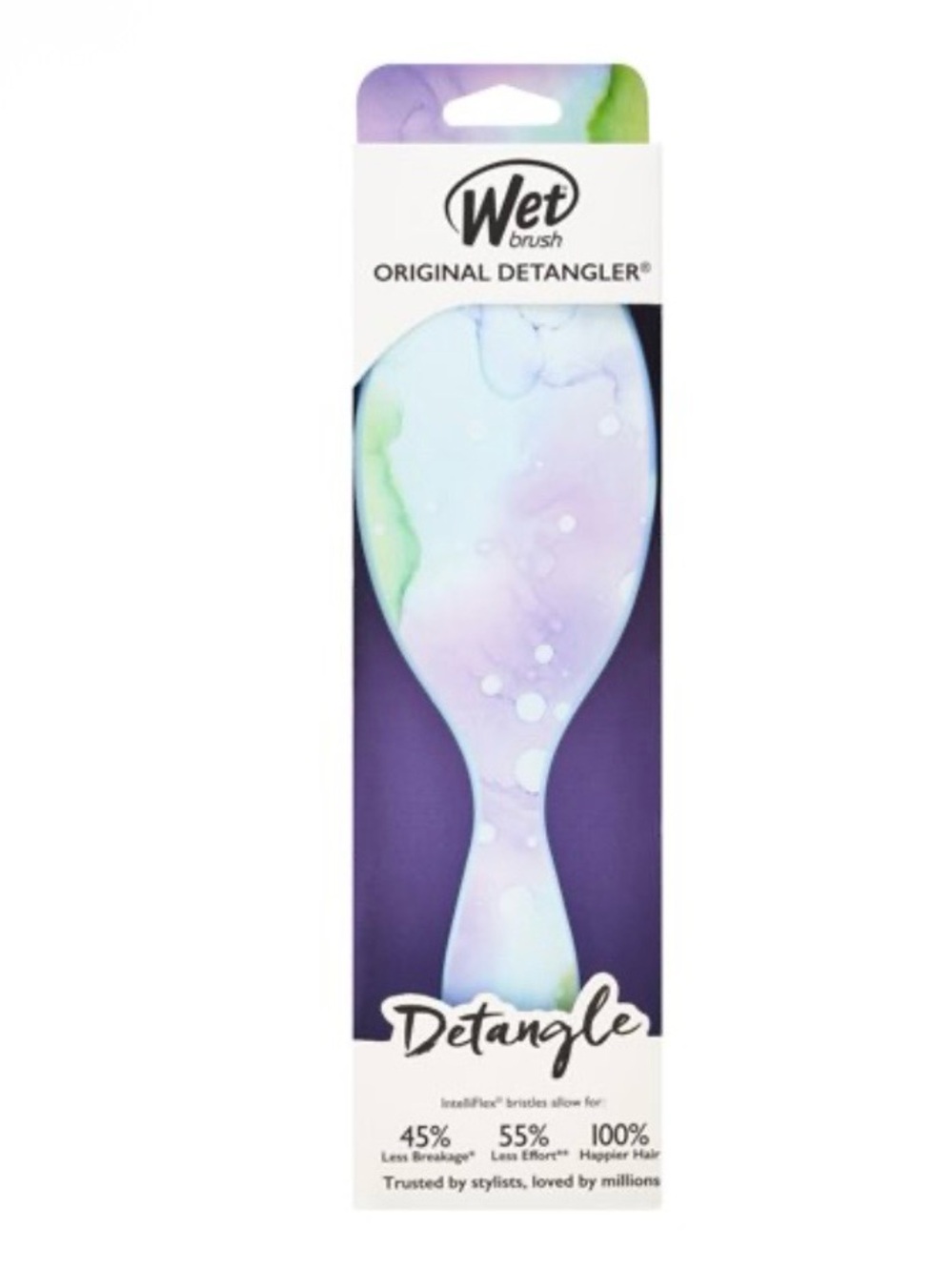 Wet Brush Original Detangler Hair Brush - Color Wash Splatter - Glides Through
